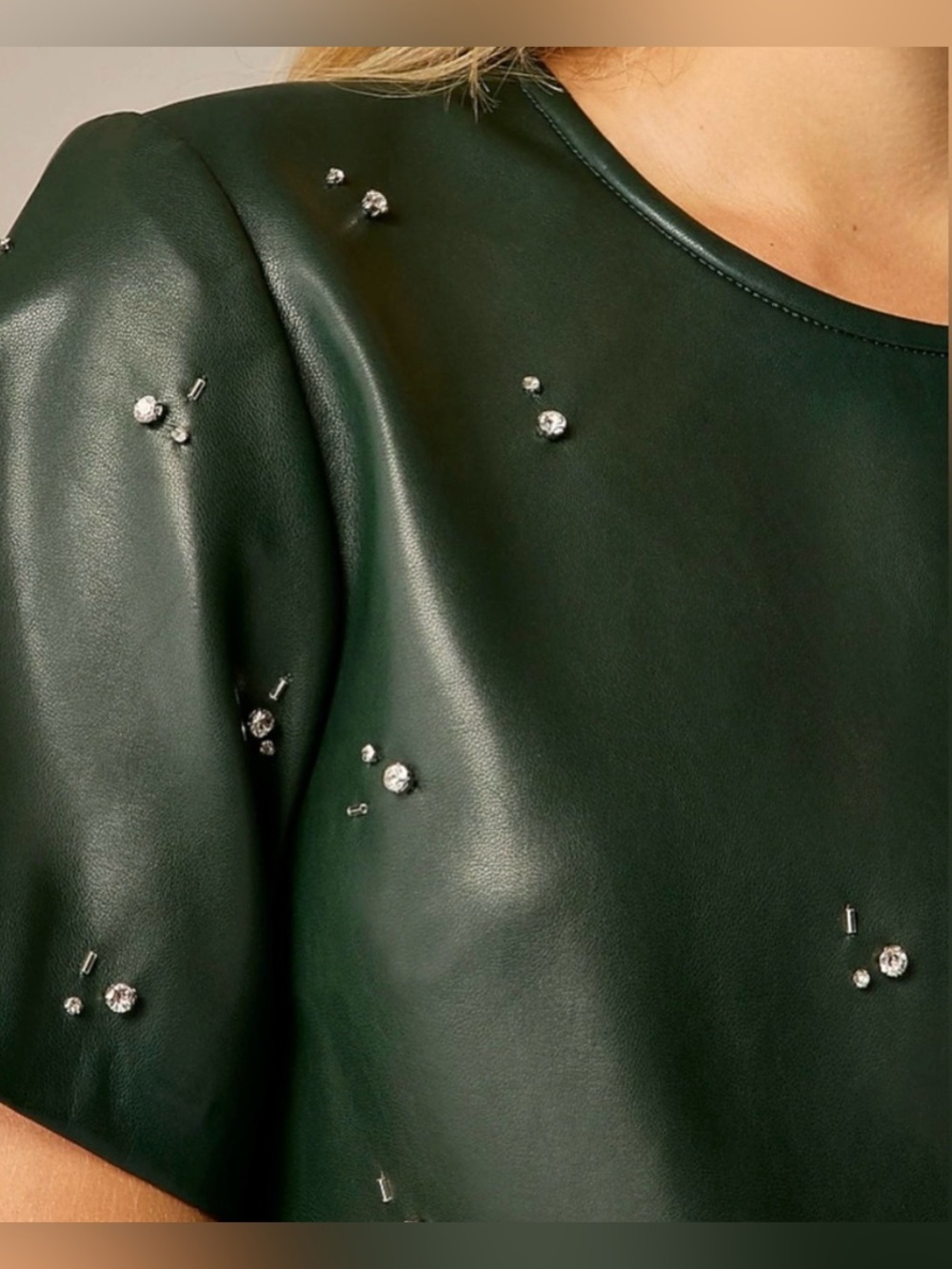 J.Crew Collection mini dress in embellished faux leather - Picture 2 of 9